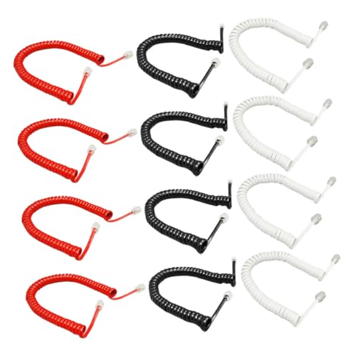 Evite enredos con el cable de teléfono fijo helicoidal bicolor para recambio