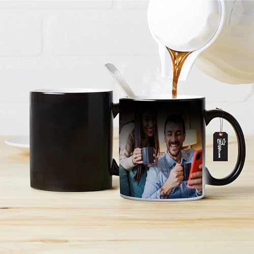 Image of Personalized Magic Mug Custom Photo Name Wish Ceramic Magic Photo Mug for Birthday, Valentine's Day, Anniversary, Rakhi,Girlfriend, Boyfriend -325 Ml 06