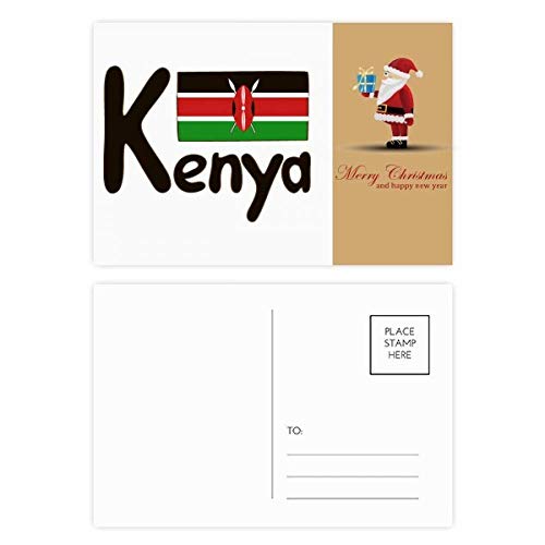 Cartes postales du Kenya motif drapeau noir pour invitations de voyage