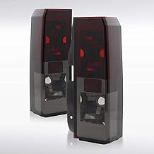 AUTOZENSATION Compatible with 2005-2010 Hummer H3, Left + Right Pair Assembly, Red Smoke Lens Tail Lights