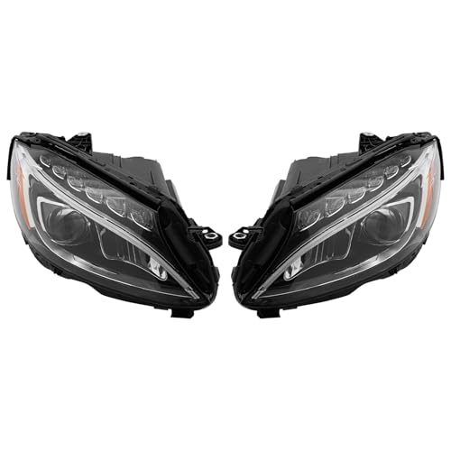 Front LED Headlight Assembly FOR 2015-2018 for Mercedes Benz C-Class W205 C300 C400 Luxury 4Matic/Sport 4Matic NON-Base/AMG Models ,Left/Right Headlamp,Direct Replacement (Driving Side+Passenger Side)