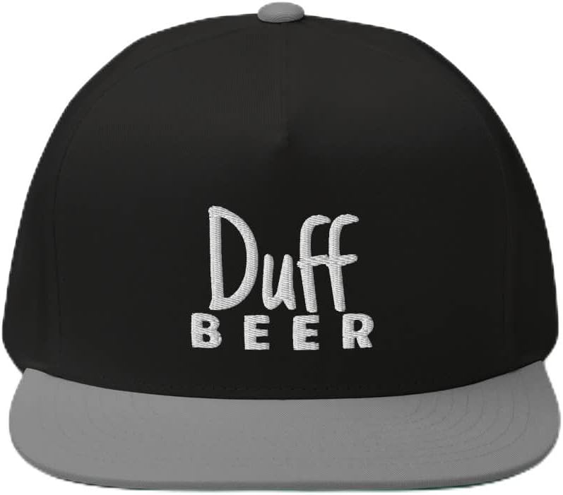 Duff Beer Hat (Embroidered Flat Bill Snapback Cap)