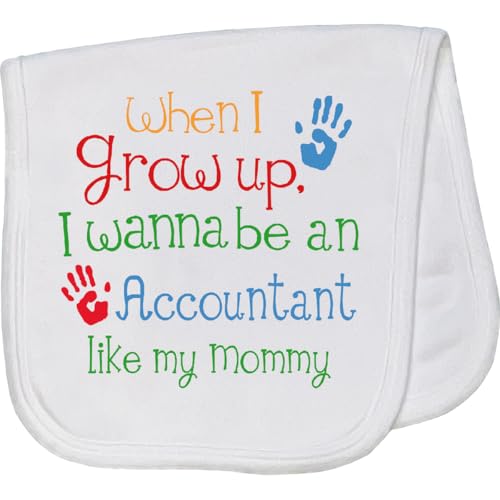 inktastic Accountant Like Mommy Baby Burp Cloth White 247f5
