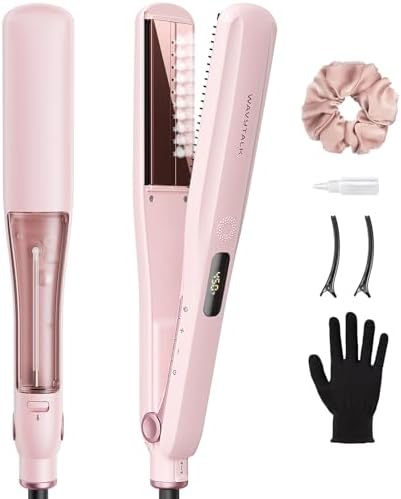 TYMO Flat Iron Hair Straightener Brush 2 in 1 — detail view