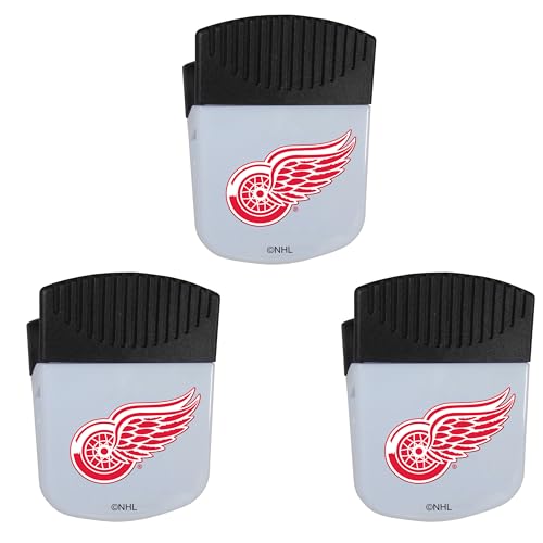 Siskyou Sports NHL Detroit Red Wings Chip Clip Magnets, 3pk One Size, White