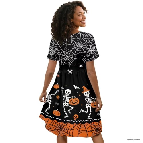 Image of Women's Summer Dresses Short Sleeve Formal Dresses with Pockets | Lightweight polyester fabric delivers cool airflow during hot summer outdoor activities
