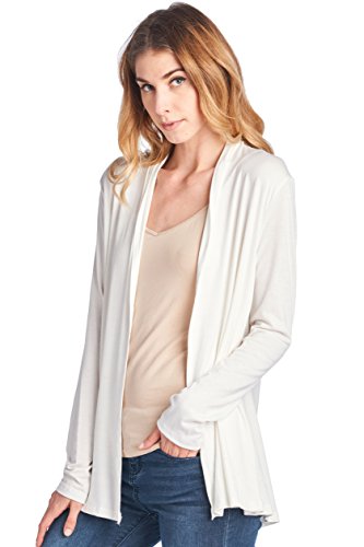 Image of Women Casual Open Front Long Sleeve Lightweight Softest Viscose Made from Bamboo Cardigan