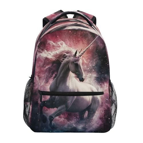 Unicorn Sky Galaxy Space Backpack for School Boys Girls Adults Kids Bookbag Laptop Bag 18L