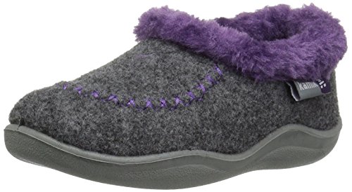 Kamik Baby-Girl's COZYCABIN2 Slipper, Grey/Purple, 8 Medium US Toddler