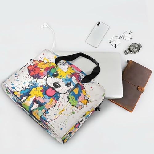 Funda portátil para laptop 15.6" con diseño de perro miniatura 7