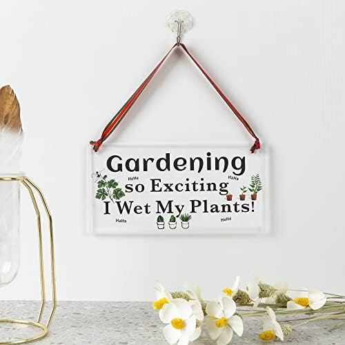 Garden Gifts For Women Men Gardening So Exciting I Wet My Plants Gardening Signs Funny Unusual Womans Gifts Wet My Pant Novelty Garden Plaques Christmas Xmas Gardening Gifts Acrylic Sign