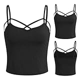 Damen Mode Sommer Oberteile Schwarz Yoga Shirt BH Sport, Schwarz Crop Oberteile,Schwarz Bauchfrei Oberteil,Schwarz Pailletten Metallic Ärmelloses Oberteil,Schwarz Bauchfreie Oberteile
