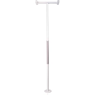 Stander Security Pole, Floor to Ceiling Transfer Pole, Elderly Grab Bar and Bathroom Rail with Padded Handle, Iceberg White