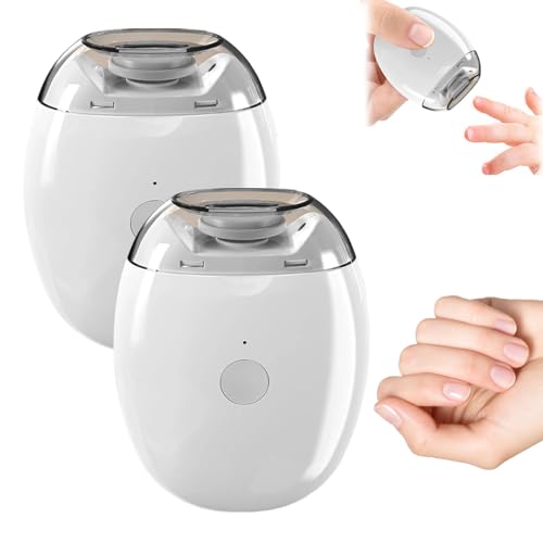 2 PCS 2026 New Universal Automatic Fingernail Grinder,3 in1 Automatic Electric Nail Clipper, Automatic Nail Trimmer with Light and Nail Scraps Storage, Electric Toenail Clippers for Seniors Adults