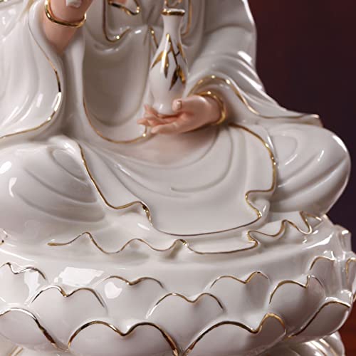 Statue Bouddha Avalokitesvara céramique pour éliminer le stress