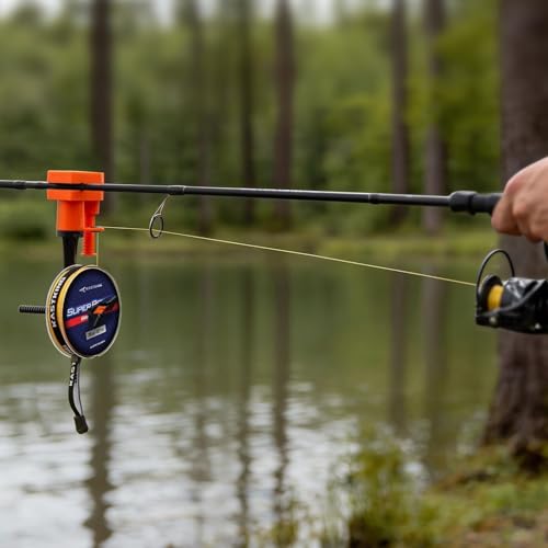 KastKing TrueWind Clamp-On Fishing Line Spooler, Portable Fishing Reel Spooler for Spinning & Baitcasting Reels, No Line Twist, Adjustable Tension, Built-in Line Cutter
