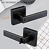 NEWBANG Keyed Entry Lever Lock In Atte Black For Exterior Door HD1601