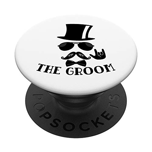 The Groom Bachelor Party Groomsmen Gifts PopSockets PopGrip - Support et Grip pour Smartphone/Tablette avec un Top Interchangeable