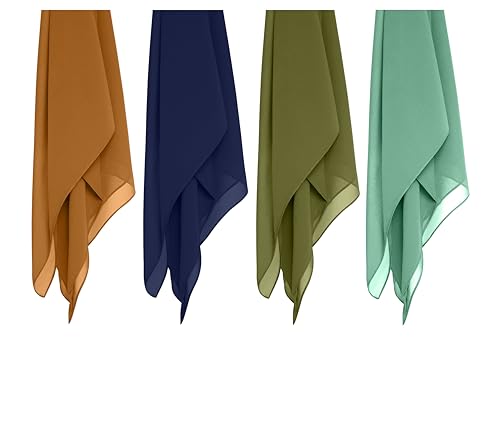 Image of Premium Georgette Hijab for Girls & Women | Lightweight and Breathable | Combo Pack of 4 | 180 cm x 70 cm