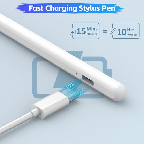 Stylus Pen for Android,Tablet Pencil for Samsung/Huawei/Lenovo/Mi Tablets & iPhone and Other Android Smartphone and pad Devices,Universal stylus with High Precision &Tilt Sensitivity (White) - Image 5