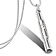 HOKHIM Breathing Necklace,Anxiety,OM AUM Breathlace,Breathe Yoga Symbol,Breathing Necklace to Quit Smoking,Silver