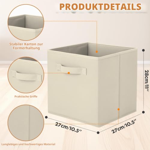 powerking Faltbarer Speicherwürfel, faltbare Stoffspeicherwürfel und Stoffspeicher Organizer Schublade für Schrank und Spielzeug Lagerung (… – Ansicht 6
