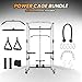GarveeLife Power Cage, Multi-Function Squat Rack with LAT Pulldown, 1600 LBS Weight Capacity Fitness Power Rack with Cable Pulley System and j-Hooks, Dip Bars and Landmine Attachment for Home Gym