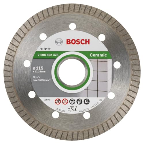 Bosch Professional - Disco de corte de diamante Best for Ceramic Extra-Clean Turbo, 115 x 22.23 …