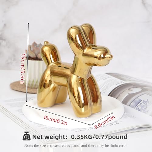 image for Notakia Large Cute Ceramics Balloon Dog Statue Crafts Living Room Desk