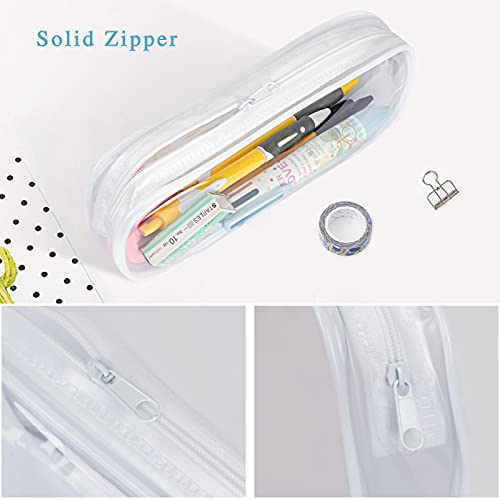 Classycoo Pencil Case 4 Pcs Clear Pencil Bag Pvc Zipper Pen Pouch Makeup Bag #TOP3