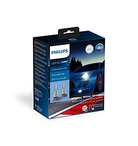 Philips 11012XUX2 X-tremeUltinon LED Faros Delanteros (HIR2), 5.800K, Set de 2