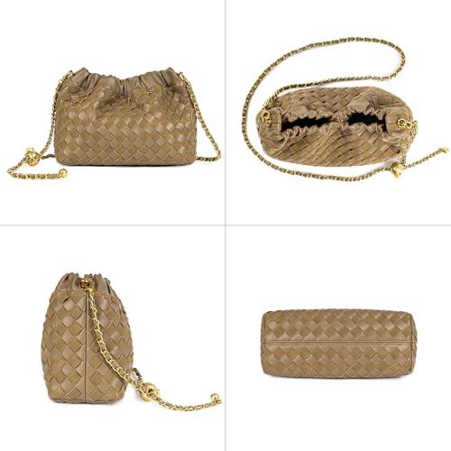 Joryin Woven Women's Crossbody Bag & Evening Purse, Trendy Dumpling Clutch & Hobo Cloud Shoulder Bag Trendy Dumpling Clutch4