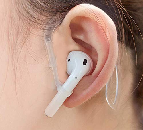 Gancho Clip Orelha Silicone Ear Hook Fone AirPods AirPods 1 e 2 (Transparente (incolor) ** 1 Par **)