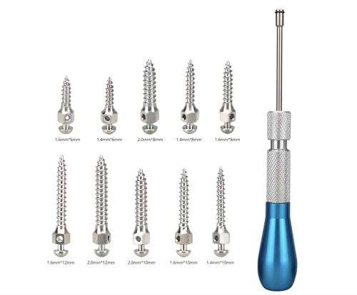 Mini implants orthodontiques en acier rigide avec 13 micro vis et outil - 2