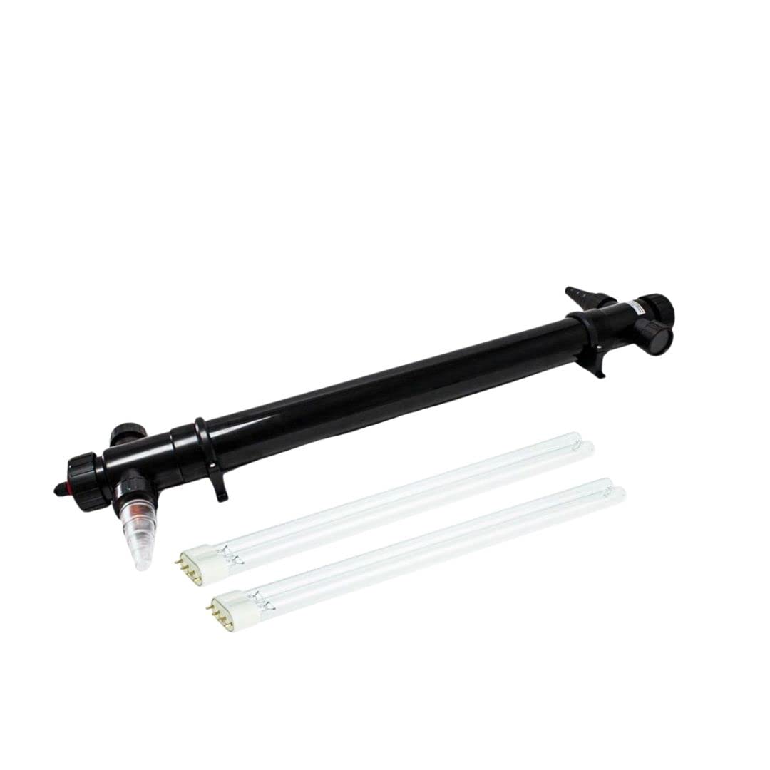 AquaOne Depuradora UVC CUV 172 I con 2 lámparas UV de 36 W, clarificador de estanque UVC, agua clara en el estanque, exterminador de algas para estanques de jardín, piscina, acuarios
