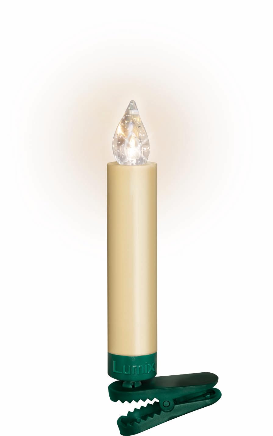 Krinner Lumix Classic Superlight Mini Christmas Tree 12 Candle Base Set, Ivory, 1.50 x 1.50 x 9.00 cm