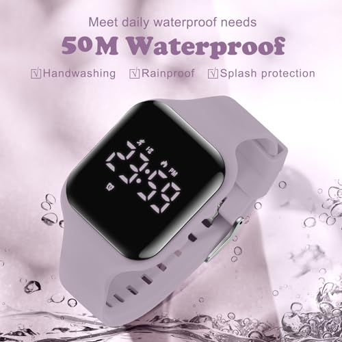 Image of Kids Watches for Girls Boys Digital Sport Watch with Step Counter Pedometer Vibration Alarm Clock, No App Waterproof Fitness Tracker Kids Watch Boys Girls Teens Students Ages 5-16
