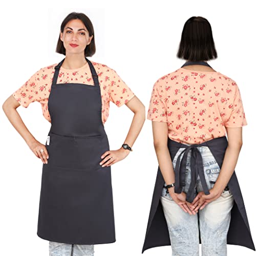 Ruvanti Bundle Of 12-Pack Cloth Napkins (18X18 Inch) With Matching Woman Apron 2-Pack Adjustable Apron With Pockets. 100% Cotton - Soft, Washable Kitchen Linen For Dinner, Wedding & Cocktail Parties #TOP7