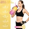 Gourde 1l, Sport, avec Paille Anti-Fuite, avec Slogan de Motivation, pour Boire Plus, Facile à Transporter, pour Fitness, Cyclisme - Sport