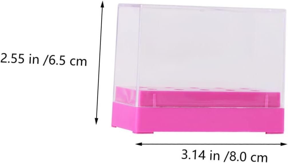 Nail Drill Bit Organizer Plastic Display Box for Manicure Practice