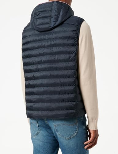 Tommy Hilfiger Donna Gilet Padded Global Stripe Vest Senza Maniche, Blu (Desert Sky), 56 - Immagine 2