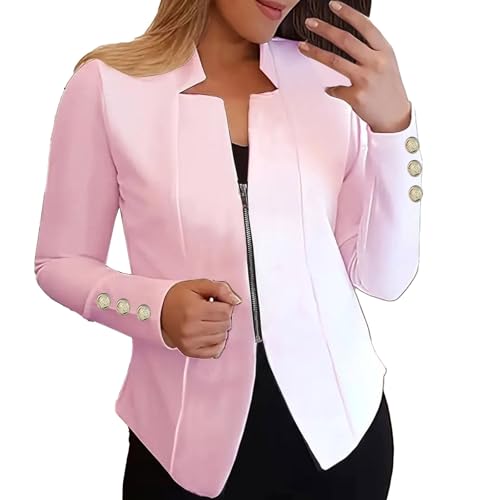 Blazer da donna a maniche lunghe aperto sul davanti con