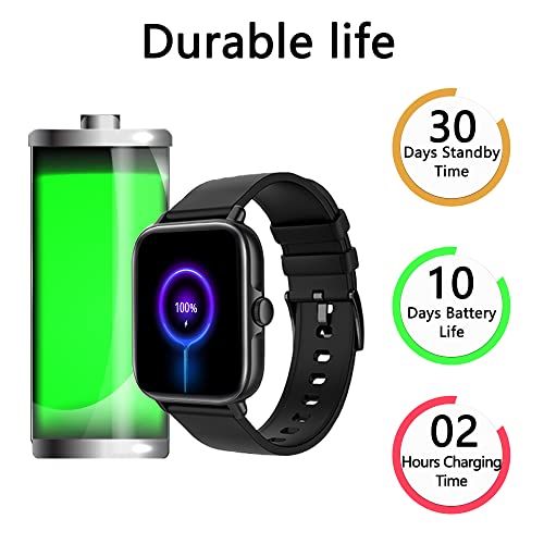 Dxpicr Smart Watch(Call Receive/Dial), Full Touch Screen Smartwatch For Android And Ios Phones Compatible Fitness Tracker With Heart Rate,Sleep,Blood Oxygen,Step Counter For Men Women… #TOP6