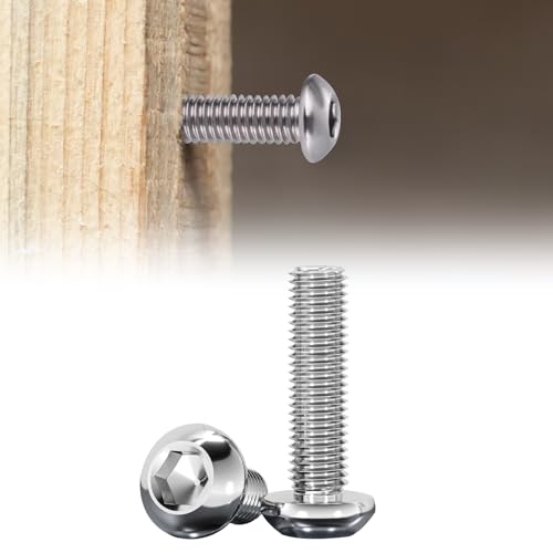 Boulons 10-32 x 1/2 en acier inox 304 brillant avec empreinte hexagonale durable