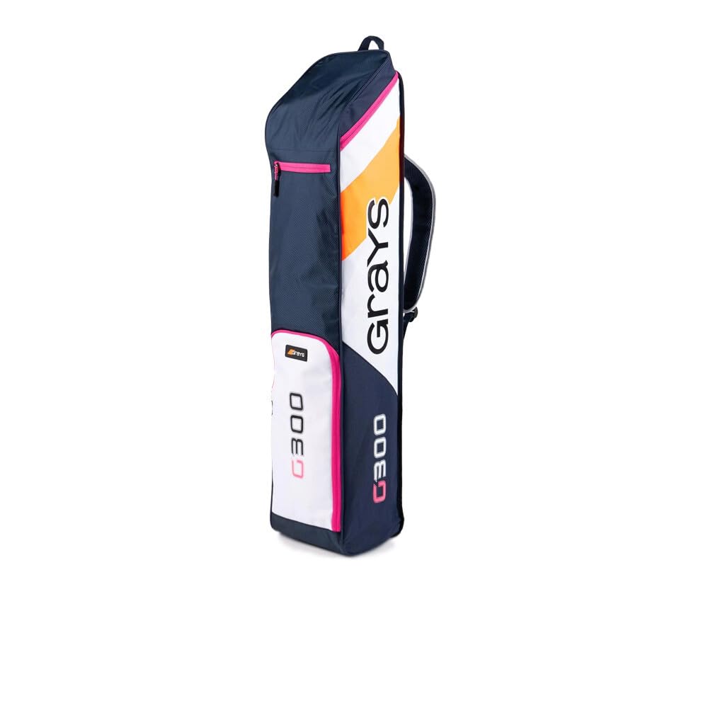 GRAYS Hockey G300 Sac à roulettes – AW24, Bleu marine/blanc/rose, L