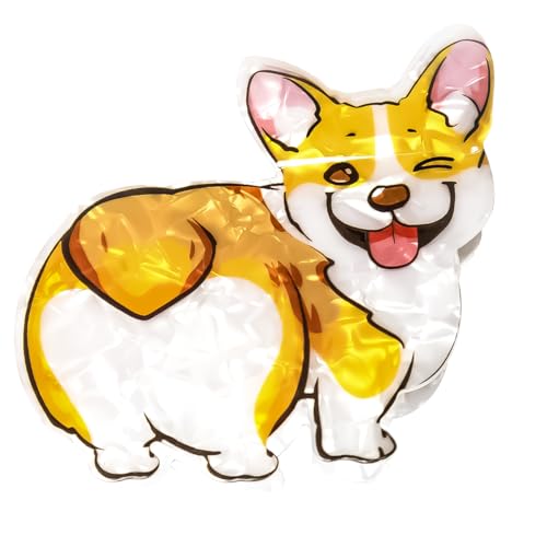 Pince à cheveux Corgi en acétate durable et finitions brillantes