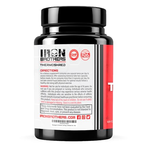 Iron Brothers Supplements Shred For Men & Women | Strong Appetite Suppressant For Weight Loss Management | Supports Cognitive Function Promotes Endurance Increases Energy - Fat Burner thumb #2