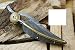 Knife King "Baby Blue" Custom Damascus Handmade Folding Knife. Comes with a sheath.