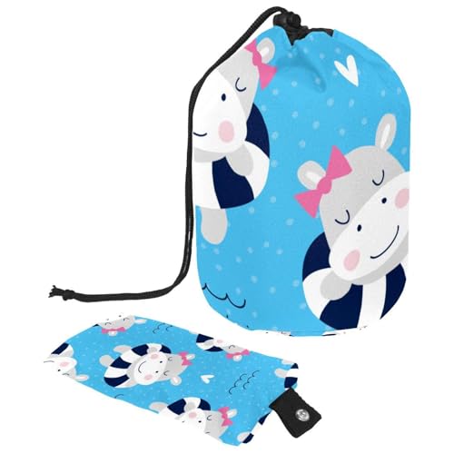 Eslifey Travel Cosmetic Bags Barrel Makeup Bag, Multifunctional Toiletry Bucket Bags Round Organizer Storage Pocket, Cute Cow Lifebuoy Pattern