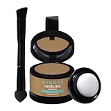 KIMUSE Hairline Powder, Root Touch Up Hair Color, Instantly Conceals Hair Loss, Bald Spot Thin Hair Powder with Dual-ended Hairline Brush for Women and Men, Transfer-proof & Sweat-proof